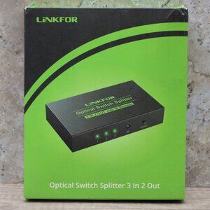 LiNKFOR HDMI Switch 3 Input 2 Output HDMI Switcher Optical Cable